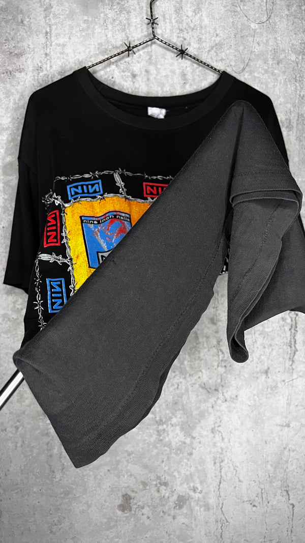 NINE INCH NAILS THE DOWNWARD SPIRAL WORLD TOUR 94’-95’ PARKING LOT TEE BOOTLEG