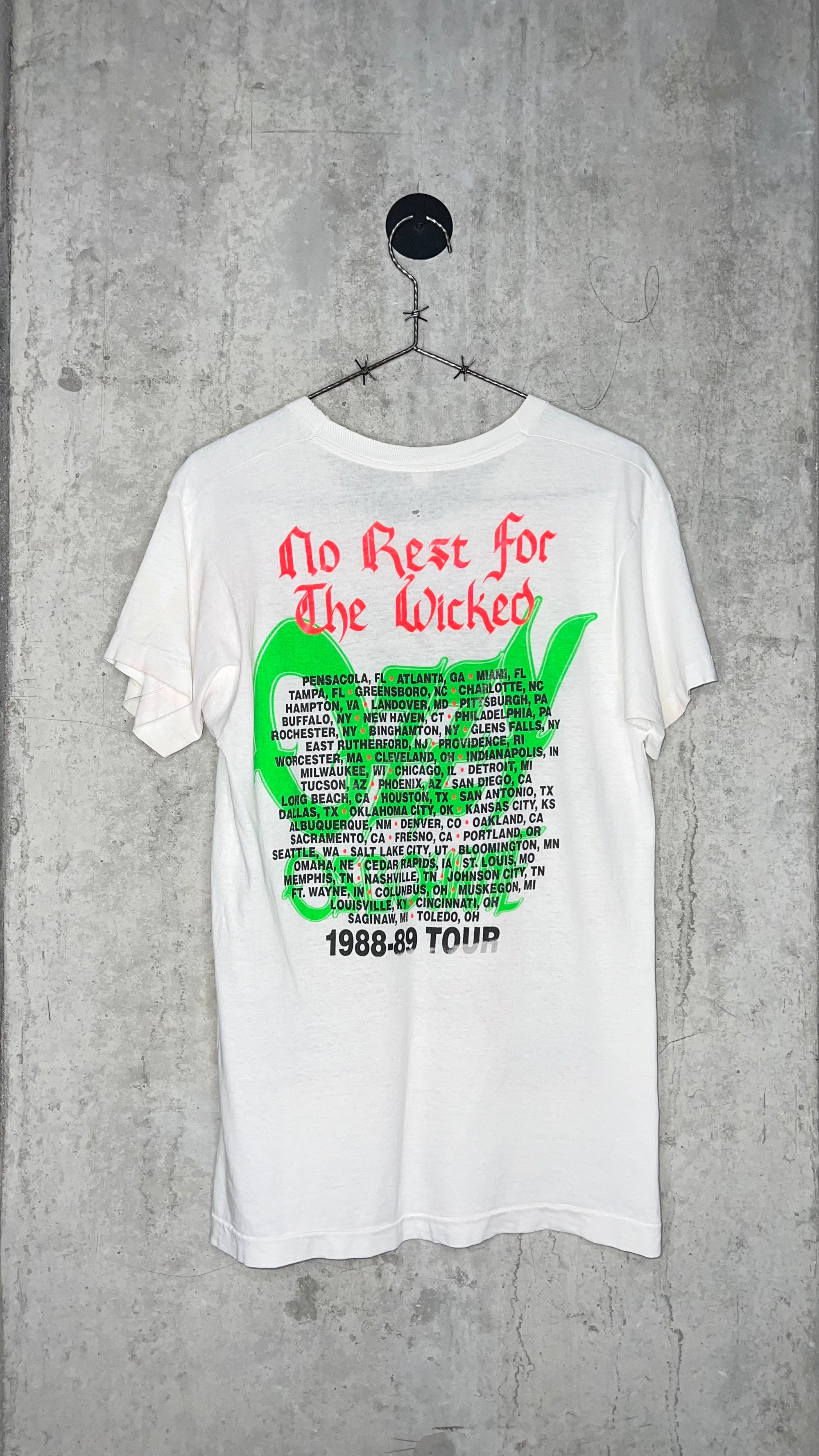 OZZY OSBORNE NO REST FOR THE WICKED TOUR TEE