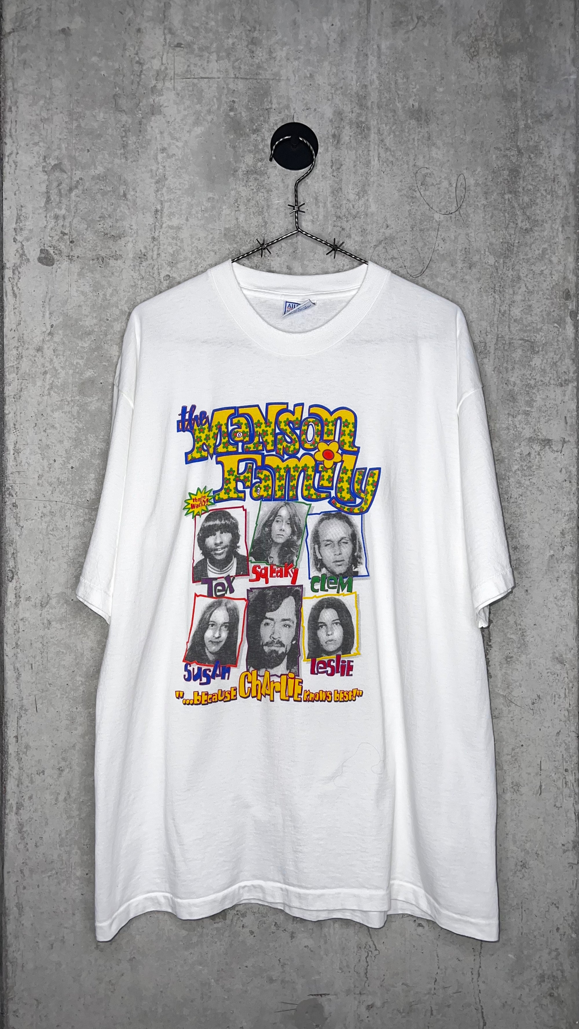 THE MANSON FAMILY CHARLES MANSON SERIAL KILLER TEE | “…BECAUSE CHARLIE KNOWS BEST!”