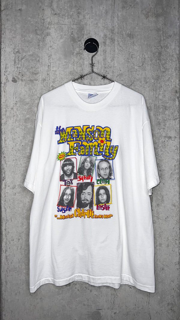 THE MANSON FAMILY CHARLES MANSON SERIAL KILLER TEE | “…BECAUSE CHARLIE KNOWS BEST!”