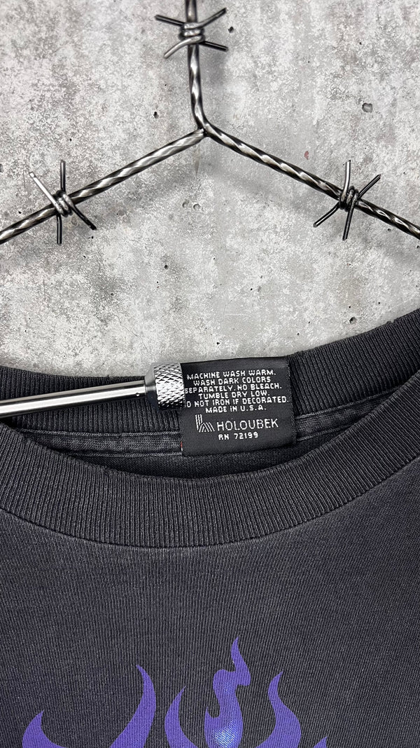 HARLEY DAVIDSON CHROME SWEET CHROME DISTRESSED & FADED FLAME LONG SLEEVE GRAIL | TEXAS BACK HIT