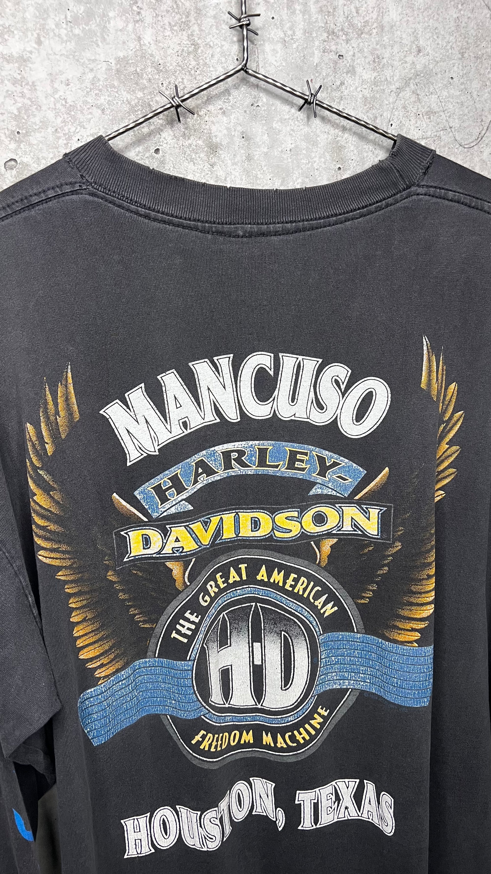 HARLEY DAVIDSON CHROME SWEET CHROME DISTRESSED & FADED FLAME LONG SLEEVE GRAIL | TEXAS BACK HIT