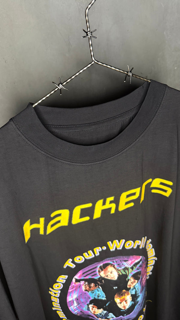 [DRY ROT] HACKERS WORLD DOMINATION TOUR 96’ TEE | ULTRA RARE UK MOVIE PROMO RELEASE VARIANT
