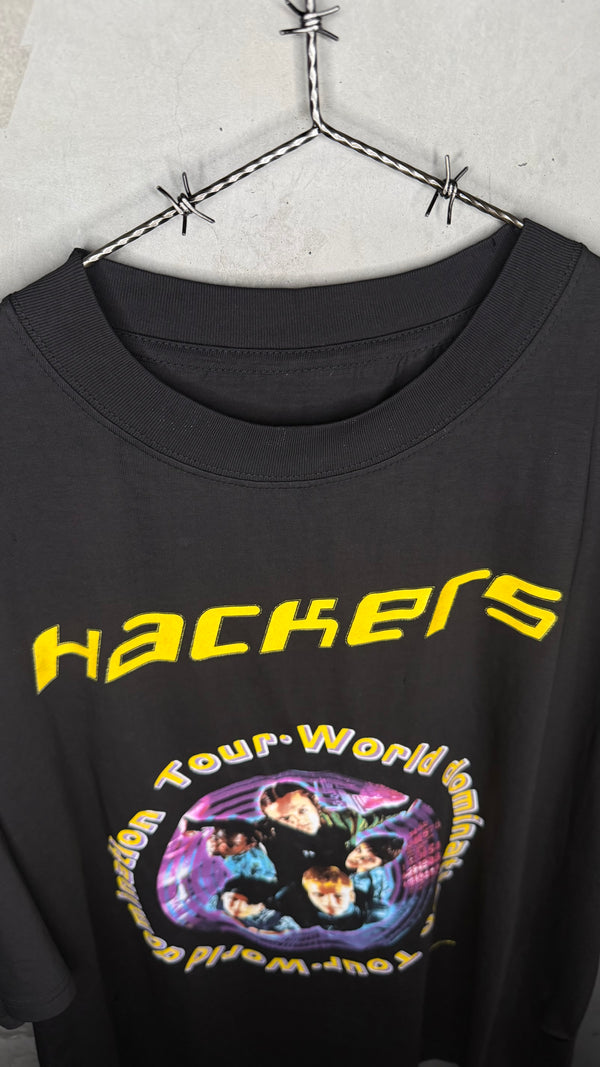 [DRY ROT] HACKERS WORLD DOMINATION TOUR 96’ TEE | ULTRA RARE UK MOVIE PROMO RELEASE VARIANT