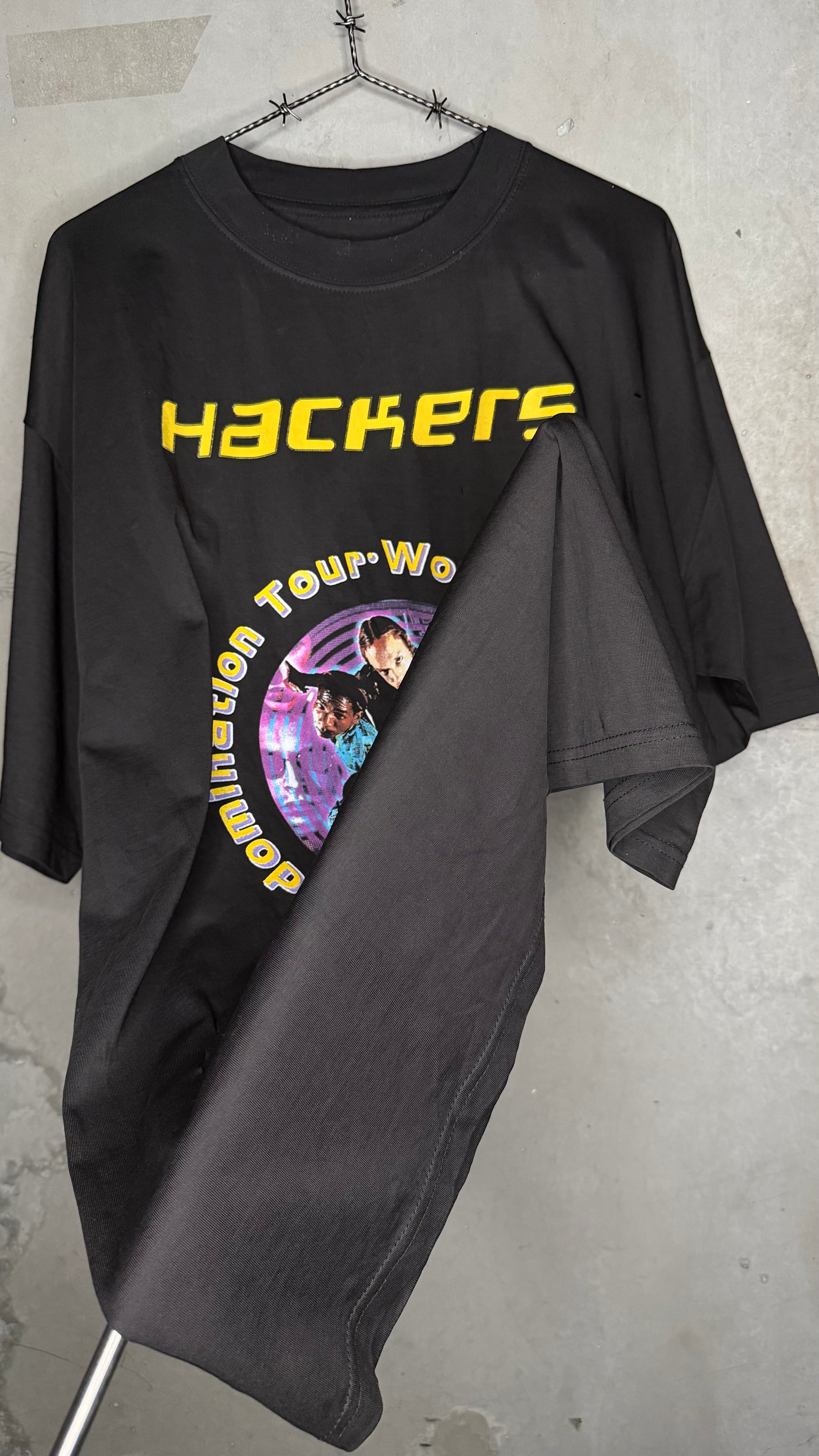 [DRY ROT] HACKERS WORLD DOMINATION TOUR 96’ TEE | ULTRA RARE UK MOVIE PROMO RELEASE VARIANT