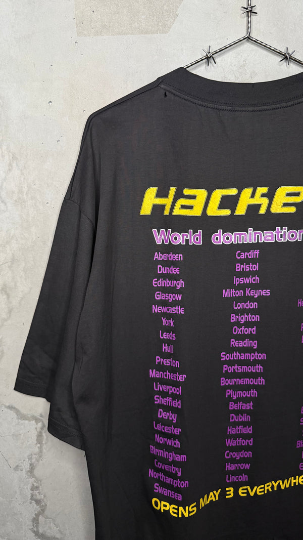 [DRY ROT] HACKERS WORLD DOMINATION TOUR 96’ TEE | ULTRA RARE UK MOVIE PROMO RELEASE VARIANT