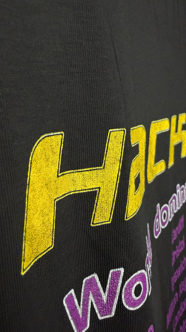[DRY ROT] HACKERS WORLD DOMINATION TOUR 96’ TEE | ULTRA RARE UK MOVIE PROMO RELEASE VARIANT