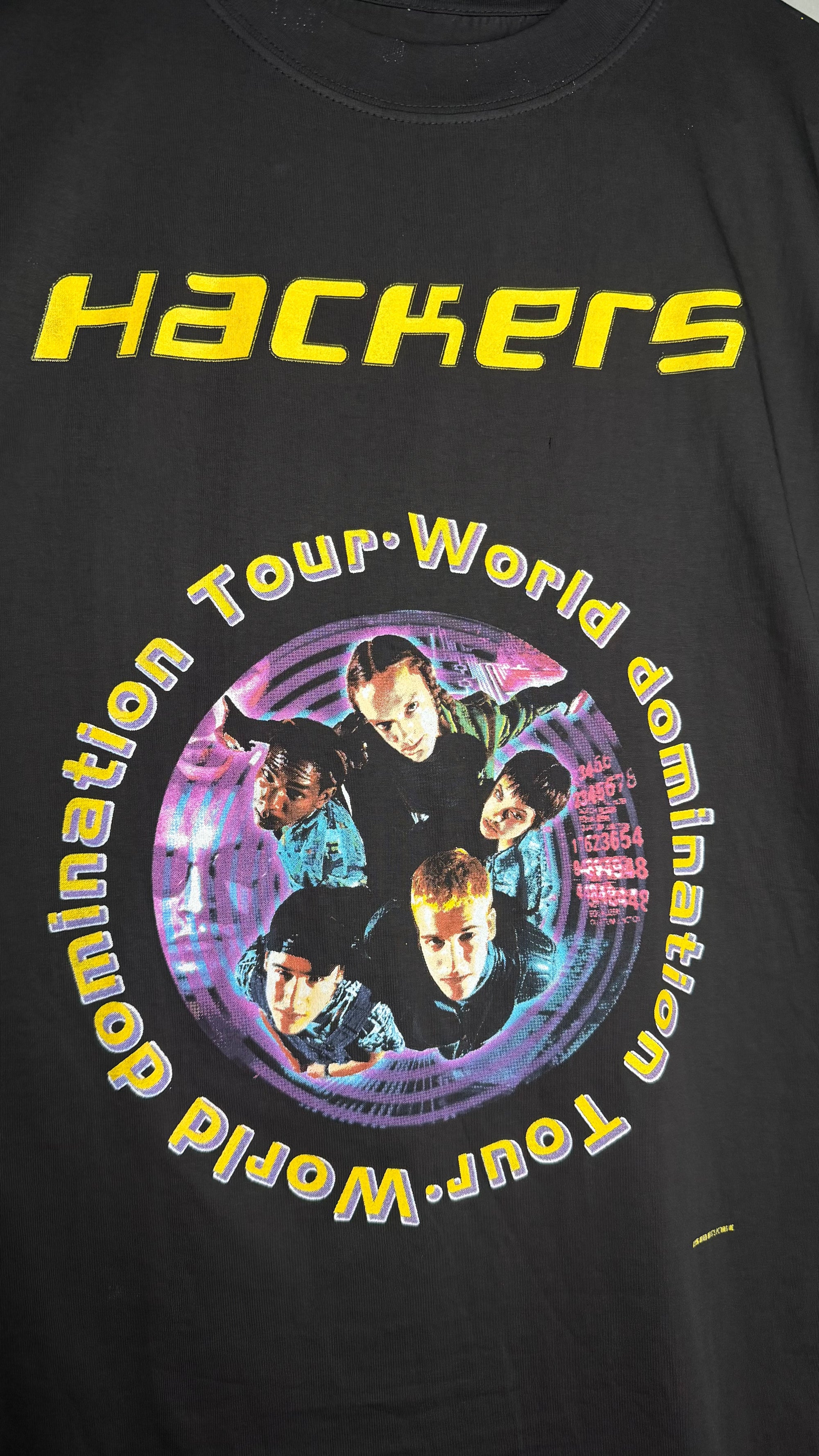 [DRY ROT] HACKERS WORLD DOMINATION TOUR 96’ TEE | ULTRA RARE UK MOVIE PROMO RELEASE VARIANT