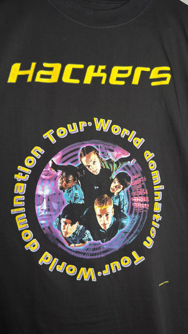 [DRY ROT] HACKERS WORLD DOMINATION TOUR 96’ TEE | ULTRA RARE UK MOVIE PROMO RELEASE VARIANT