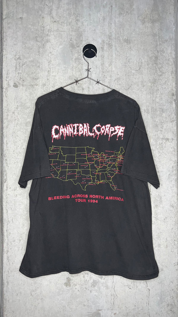 CANNIBAL CORPSE BLEEDING ACROSS AMERICA TOUR TEE