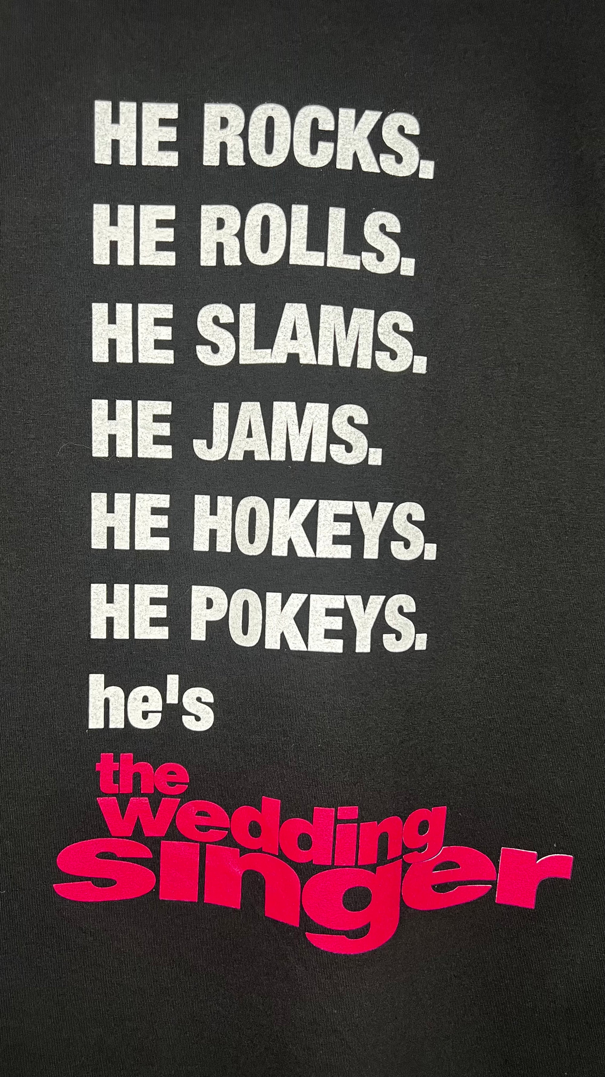 THE WEDDING SINGER POSTER PRINT MOVIE TEE | ADAM SANDLER & DREW BARRYMORE