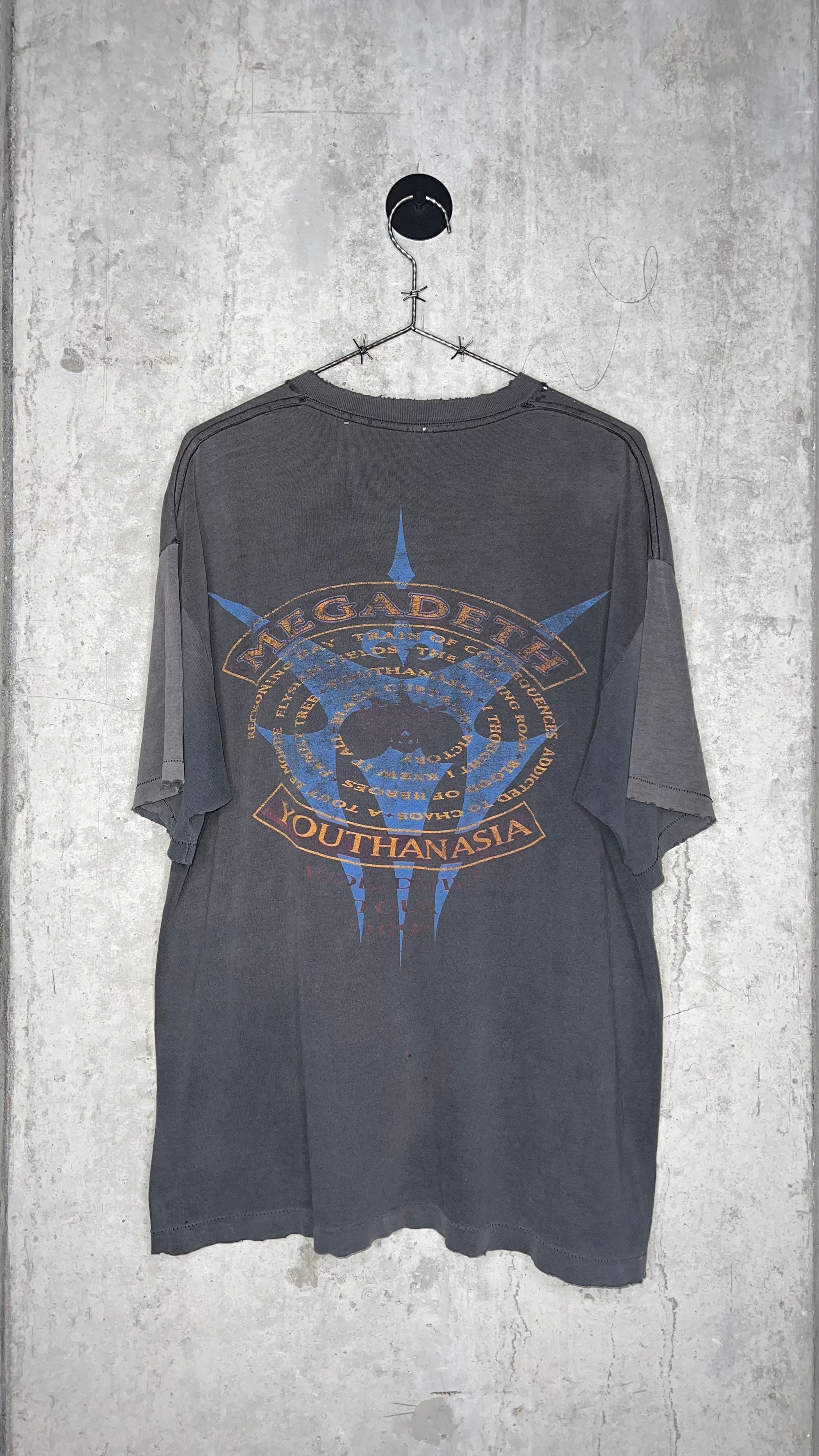 MEGADETH YOUTHANASIA WORLD TOUR FADER TEE