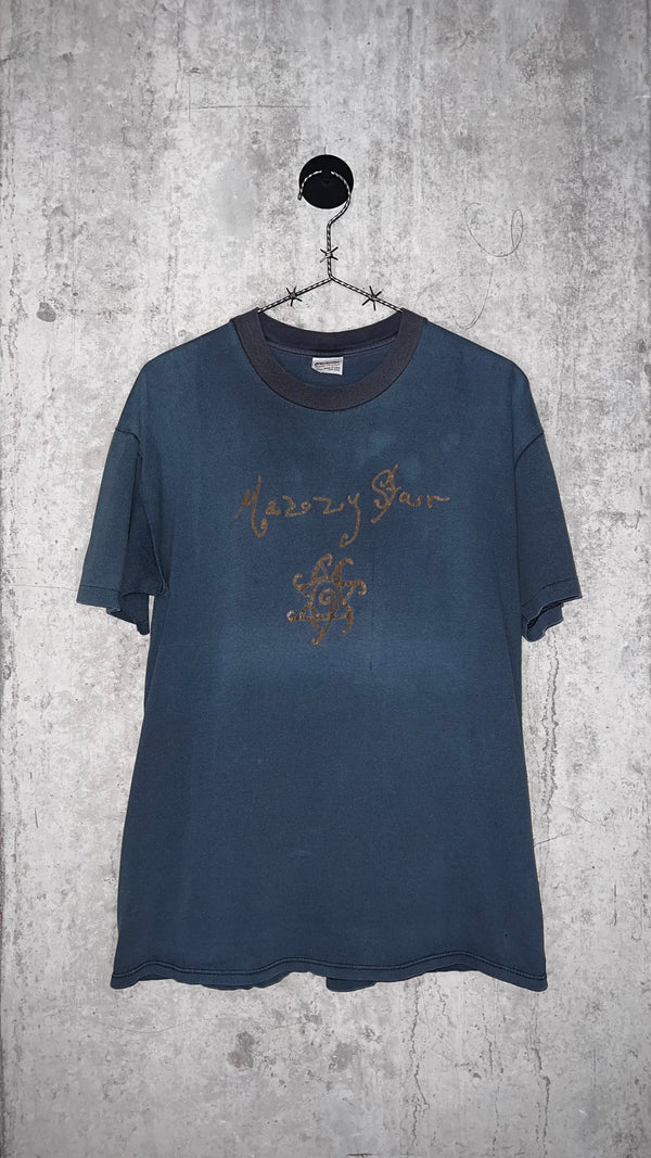 MAZZY STAR SUPER FADED OUT GOLD GLITTER PRINT TEE