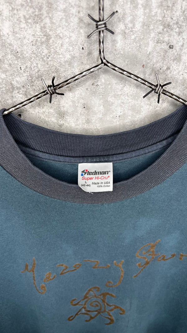 MAZZY STAR SUPER FADED OUT GOLD GLITTER PRINT TEE