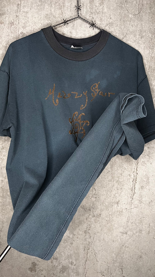 MAZZY STAR SUPER FADED OUT GOLD GLITTER PRINT TEE