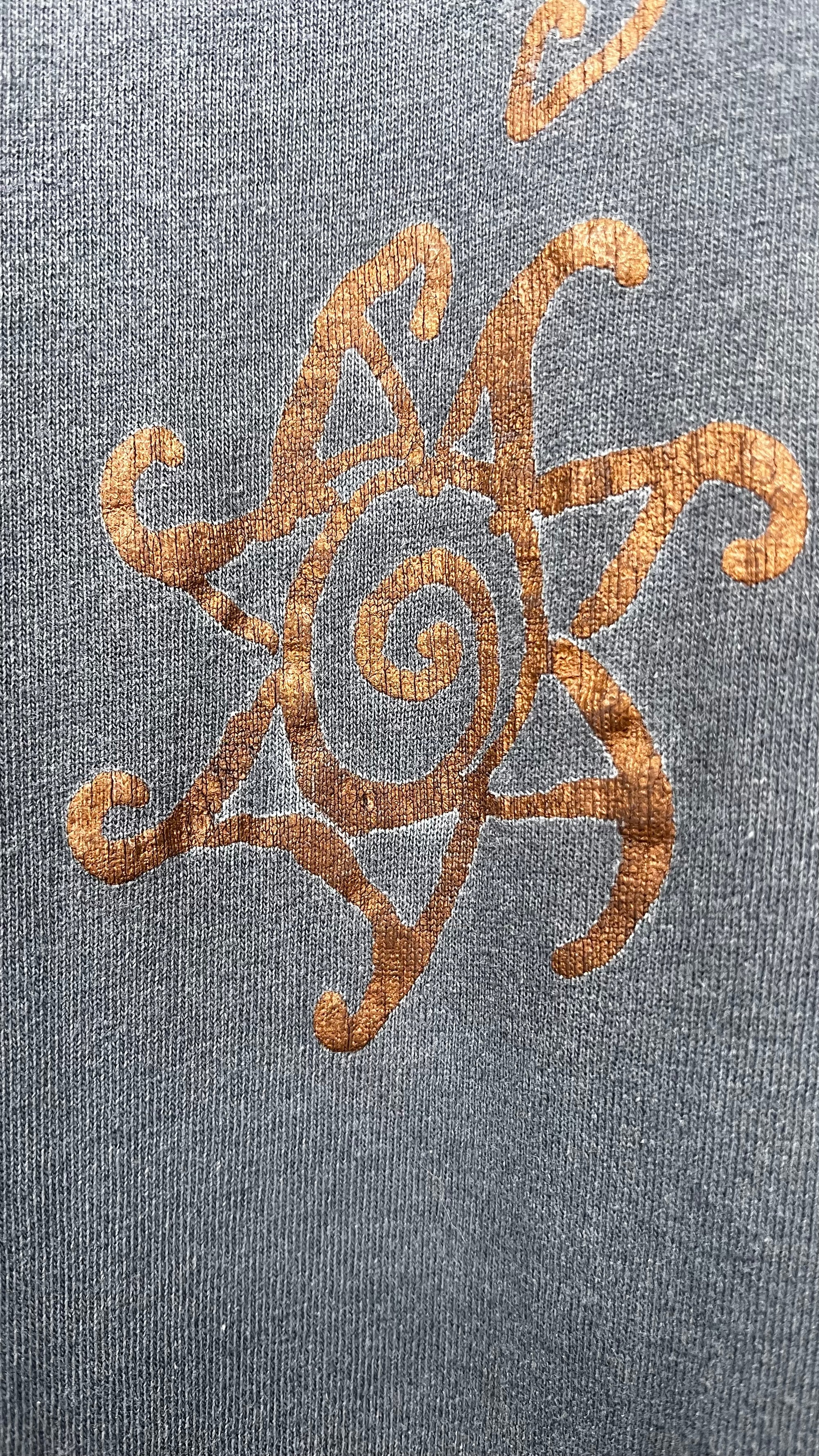 MAZZY STAR SUPER FADED OUT GOLD GLITTER PRINT TEE