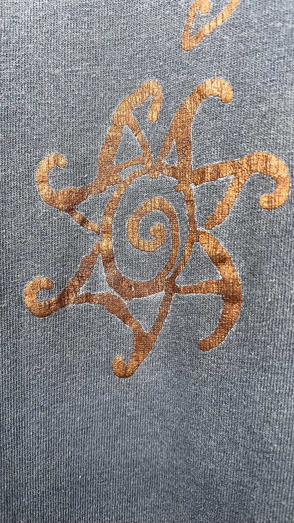 MAZZY STAR SUPER FADED OUT GOLD GLITTER PRINT TEE