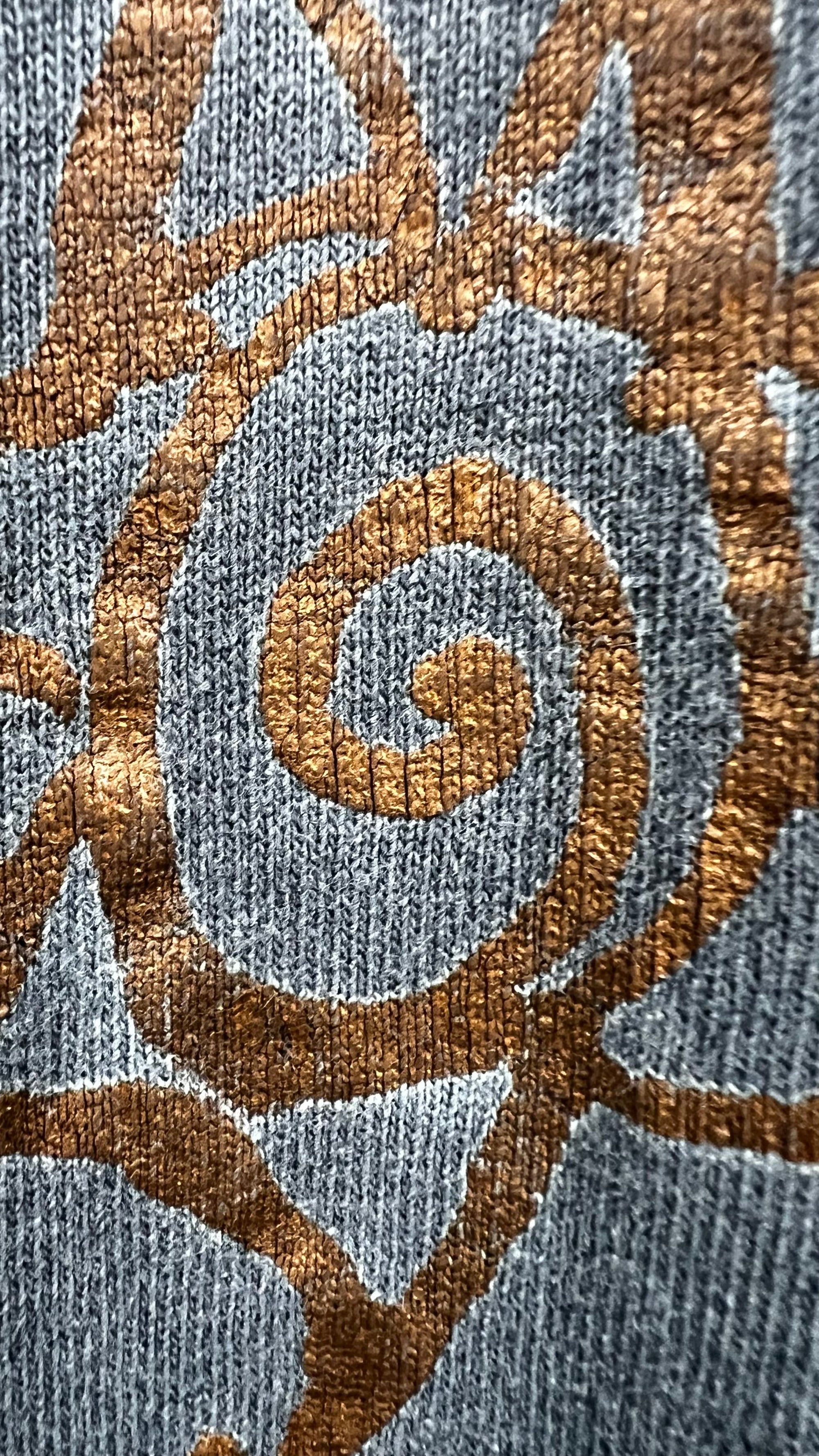 MAZZY STAR SUPER FADED OUT GOLD GLITTER PRINT TEE