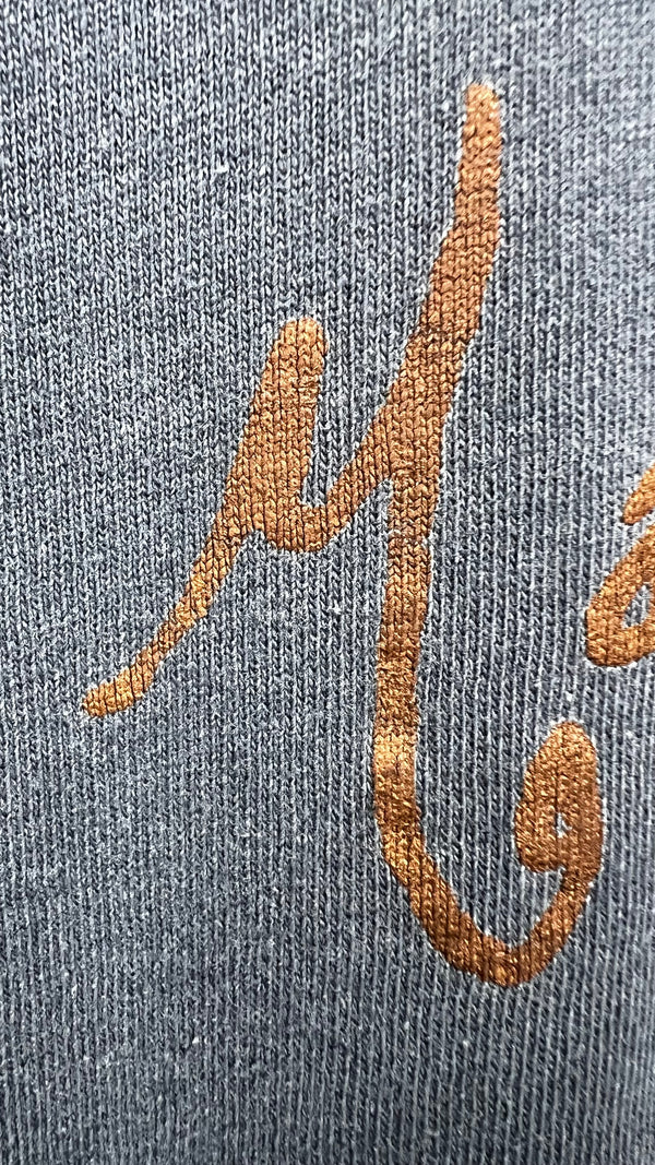 MAZZY STAR SUPER FADED OUT GOLD GLITTER PRINT TEE