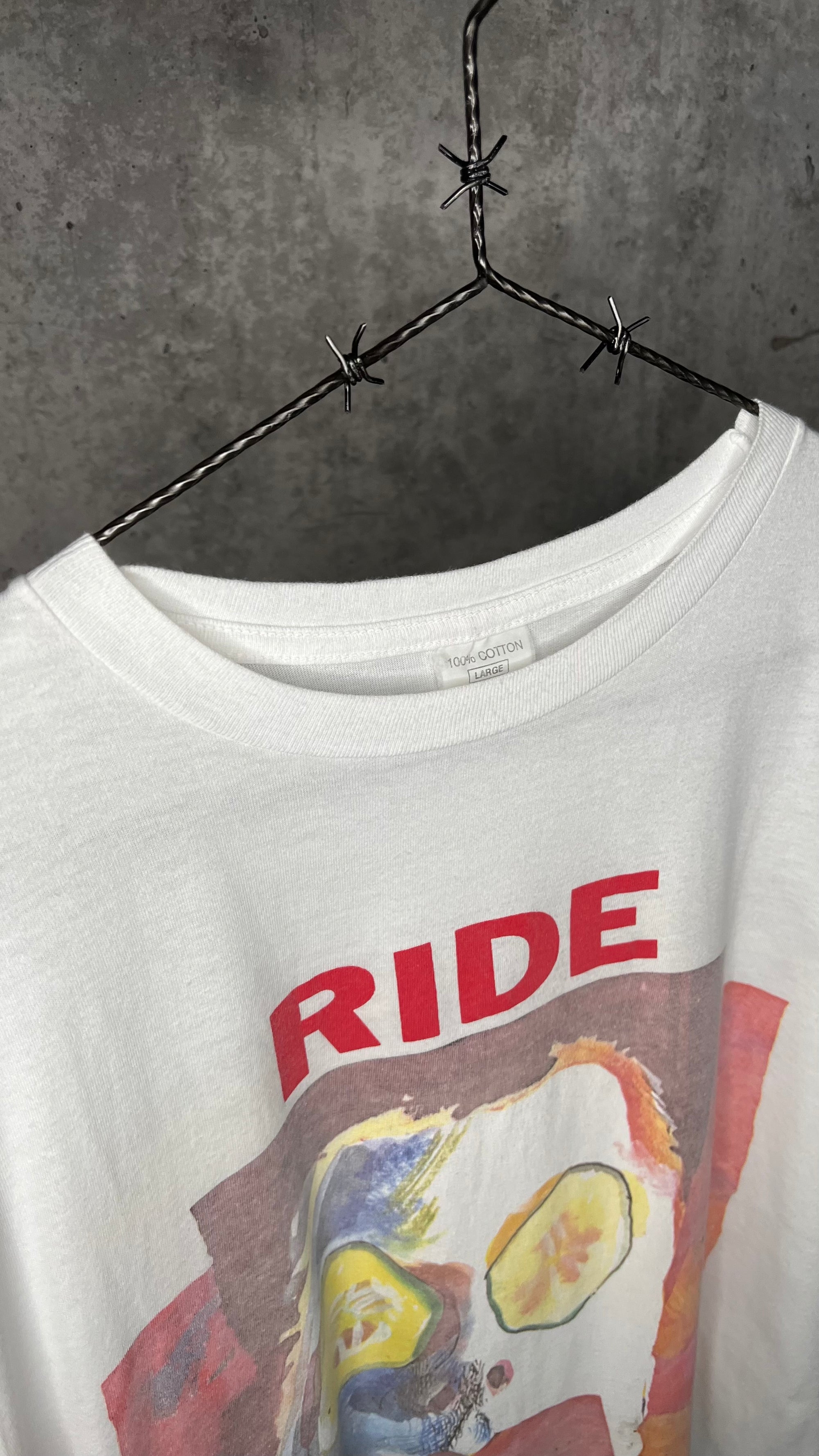 RIDE GOING BLANK AGAIN ALBUM ART EURO TEE
