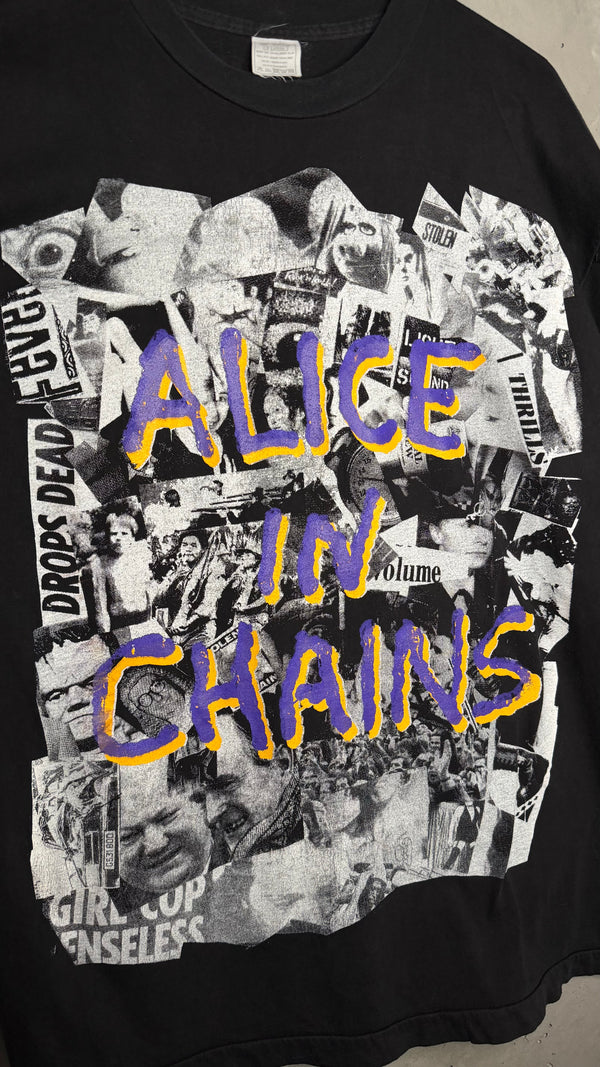 ALICE IN CHAINS NEWSPAPER COLLAGE TEE | EURO BOOT