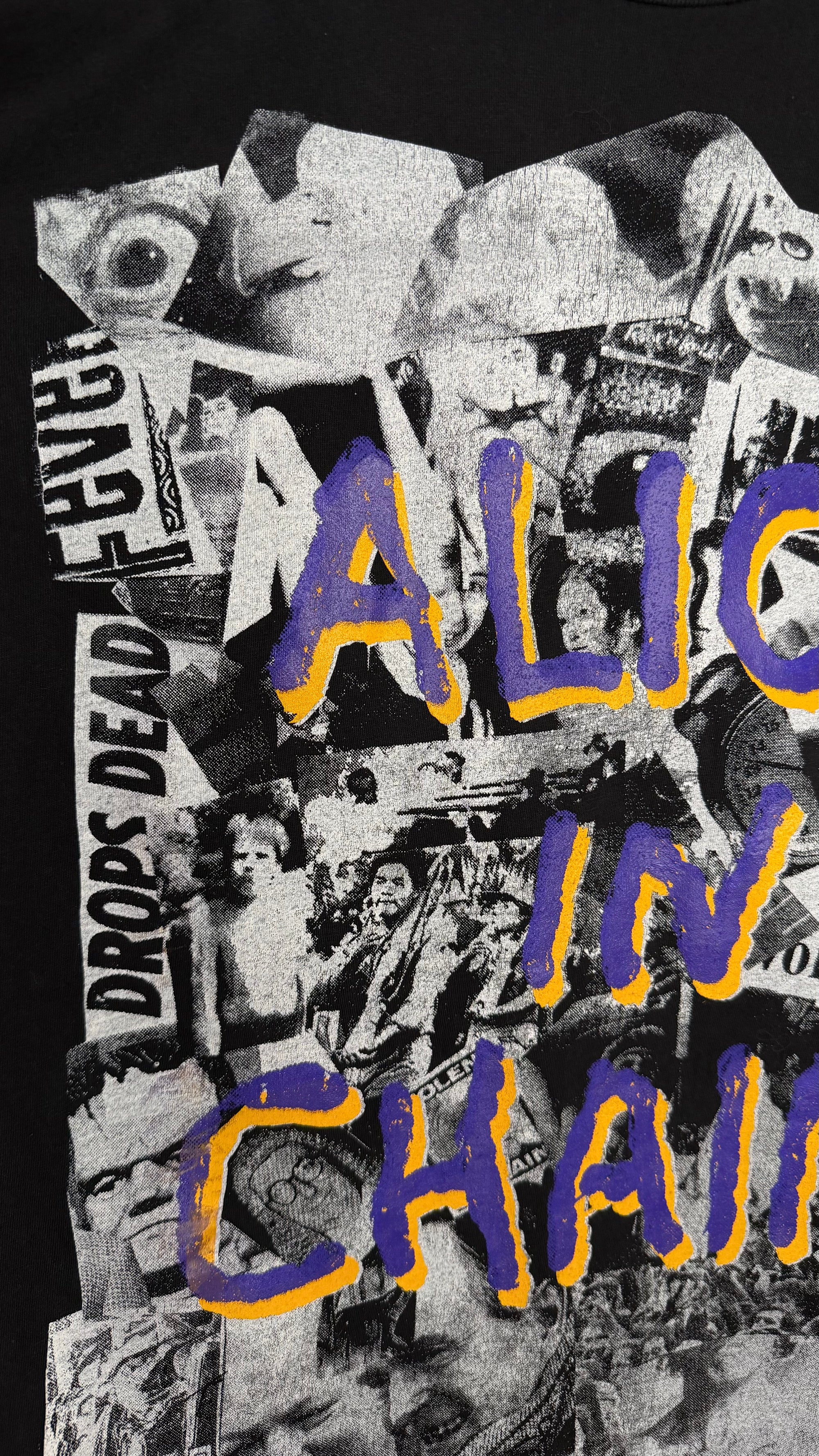 ALICE IN CHAINS NEWSPAPER COLLAGE TEE | EURO BOOT