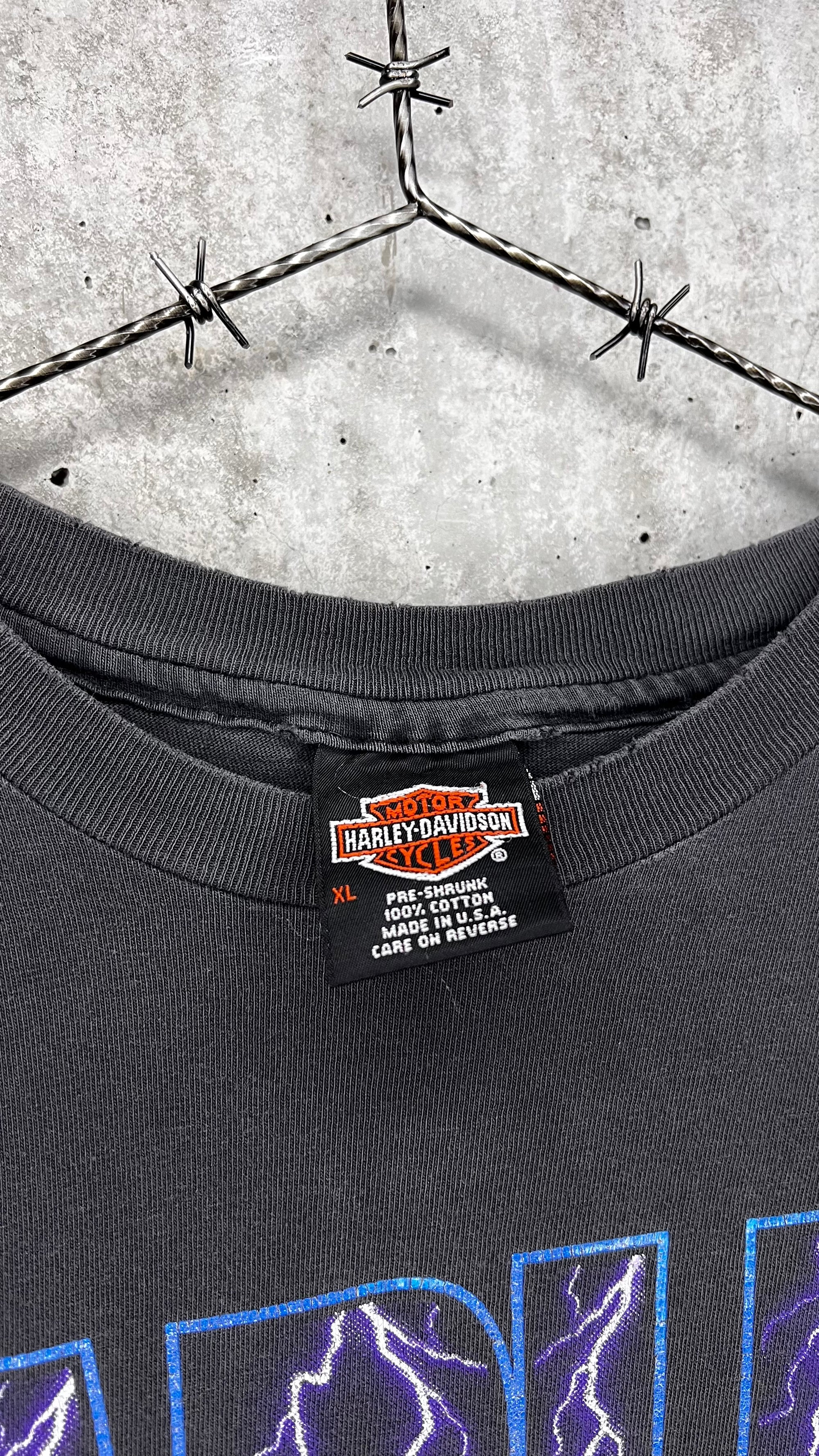 HARLEY DAVIDSON BLUE & PURPLE LIGHTNING TEE | TUCSON AZ BACK HIT