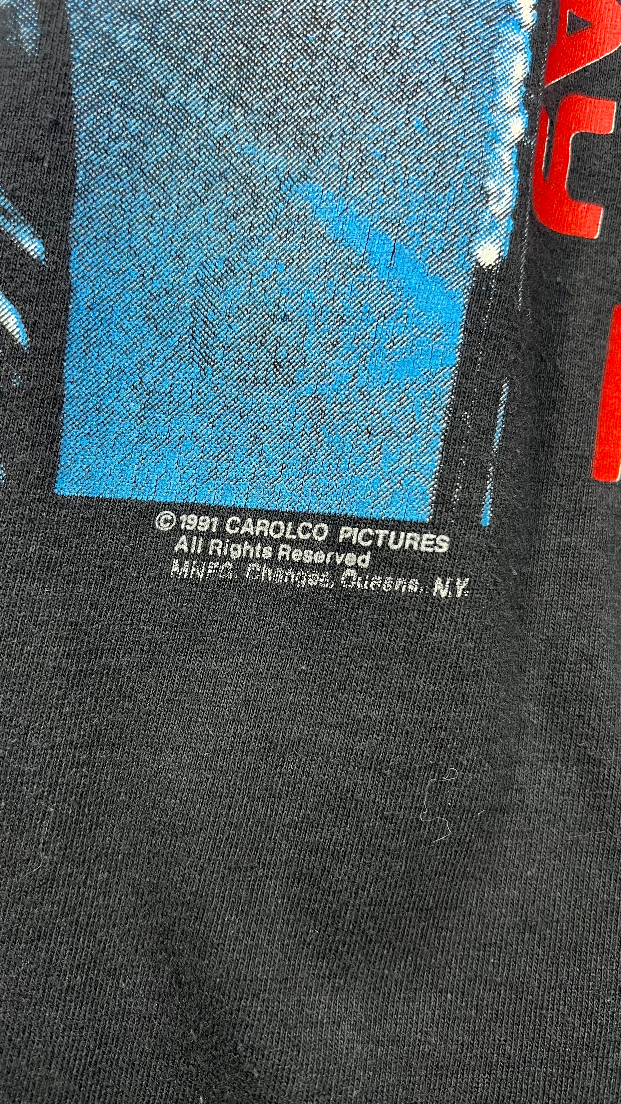 TERMINATOR 2 JUDGMENT DAY MOVIE PROMO TEE | I’LL BE BACK FRONT HIT | ARNOLD SCHWARZENEGGER