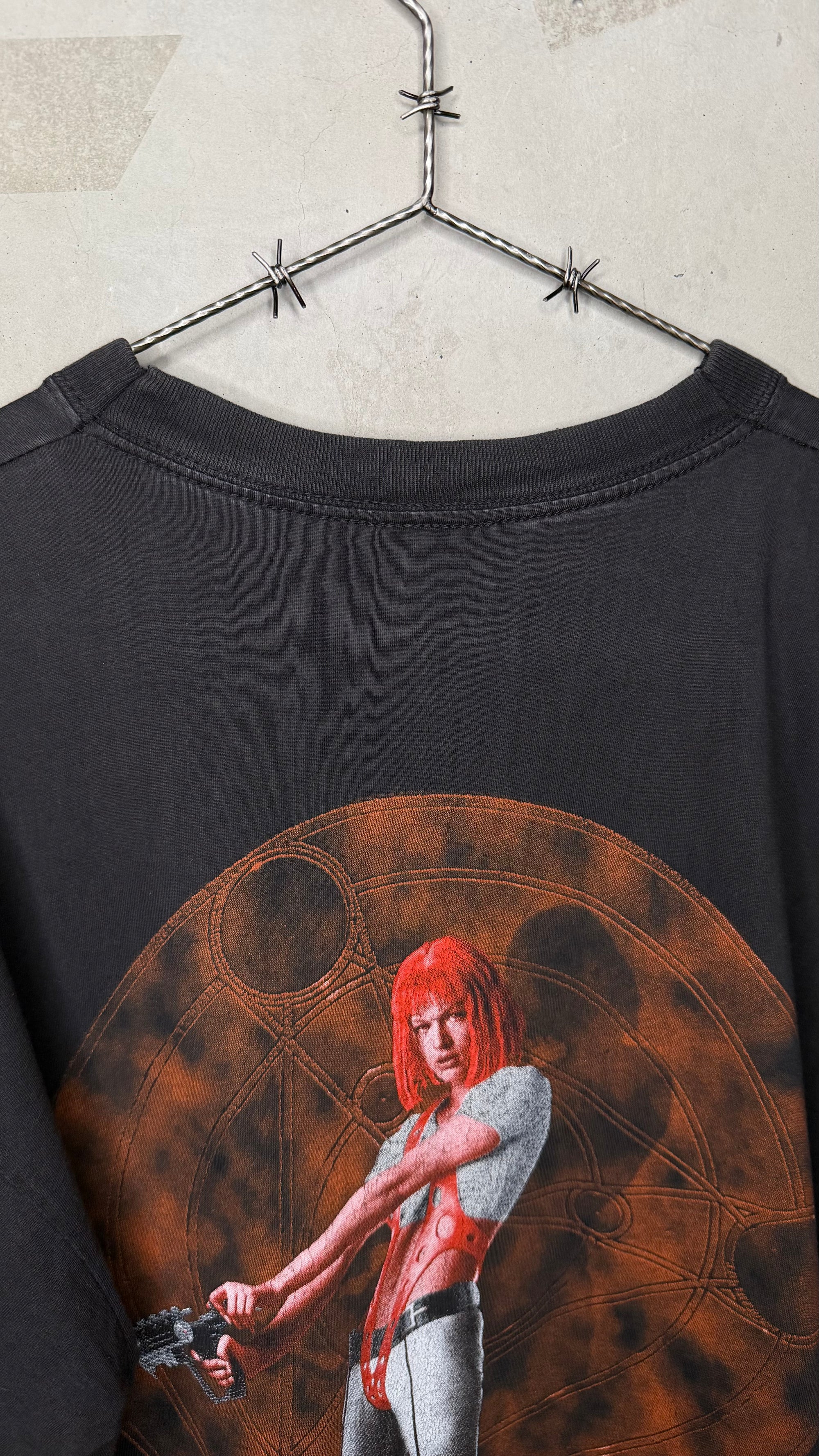 THE FIFTH ELEMENT FRENCH EURO MOVIE PROMO TEE | MULTIPASS & LEELOO SOLO | MILLA JOVOVICH
