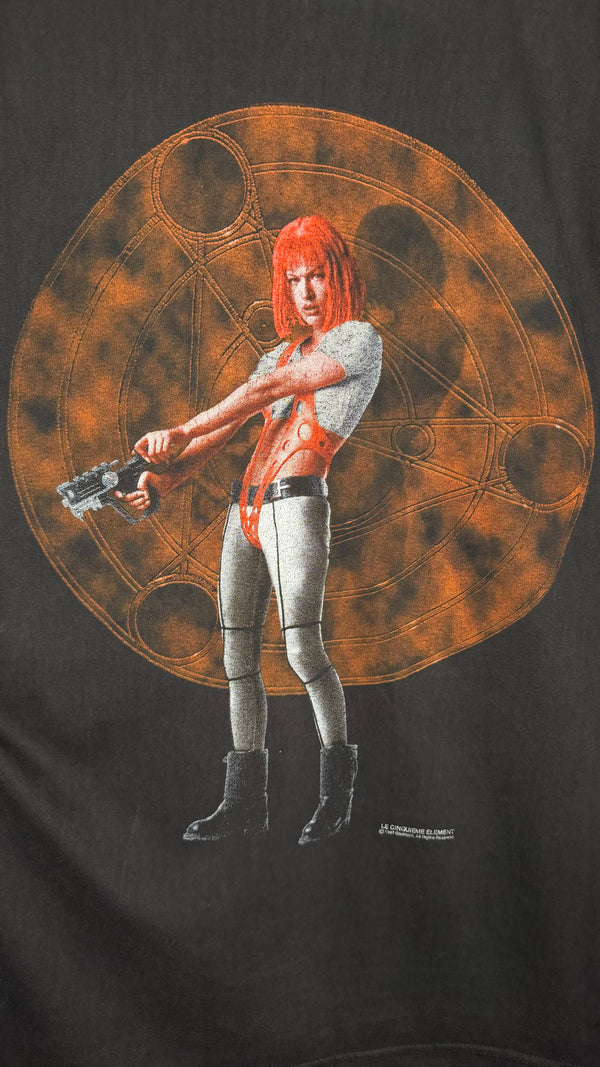 THE FIFTH ELEMENT FRENCH EURO MOVIE PROMO TEE | MULTIPASS & LEELOO SOLO | MILLA JOVOVICH