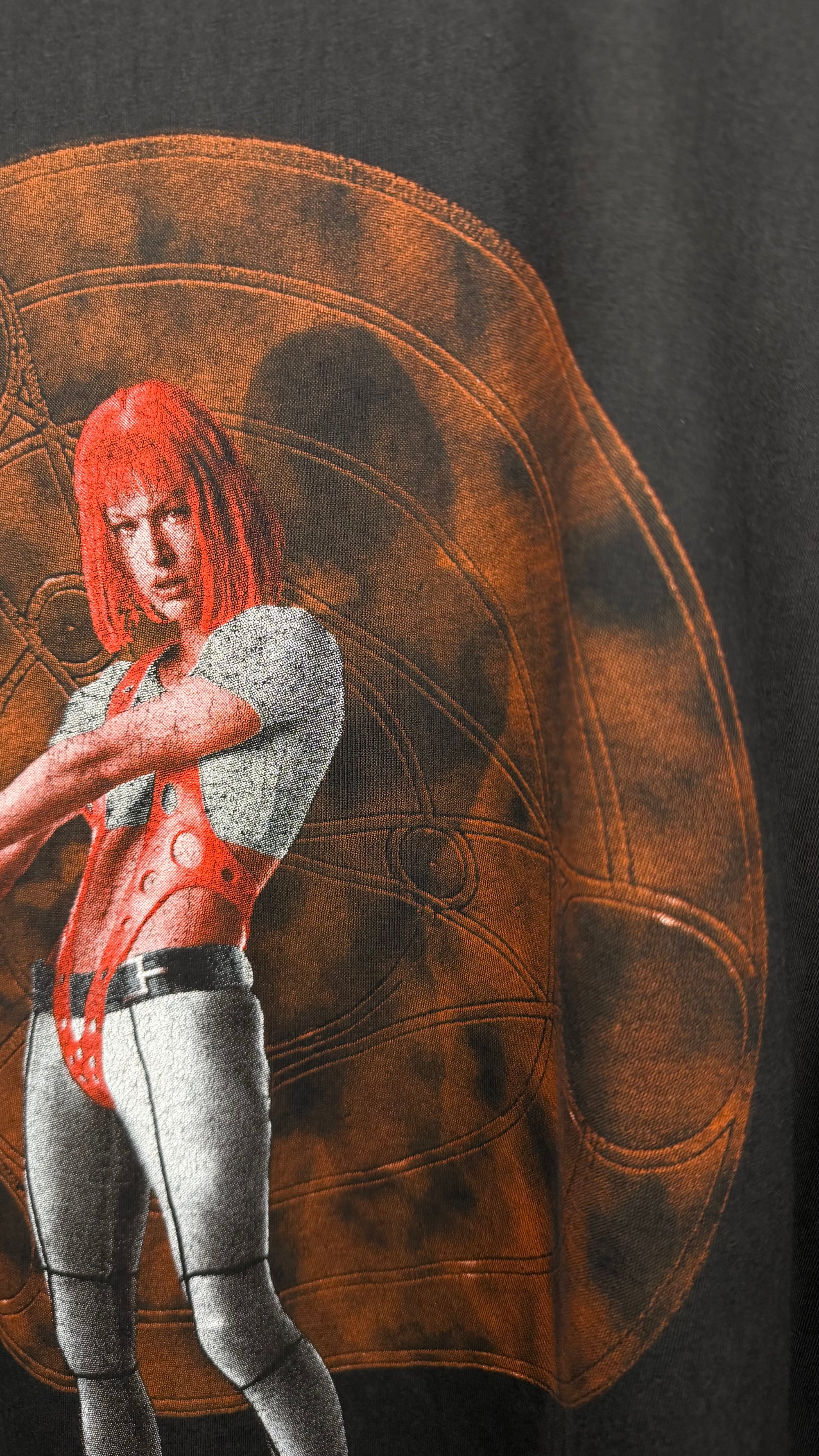 THE FIFTH ELEMENT FRENCH EURO MOVIE PROMO TEE | MULTIPASS & LEELOO SOLO | MILLA JOVOVICH