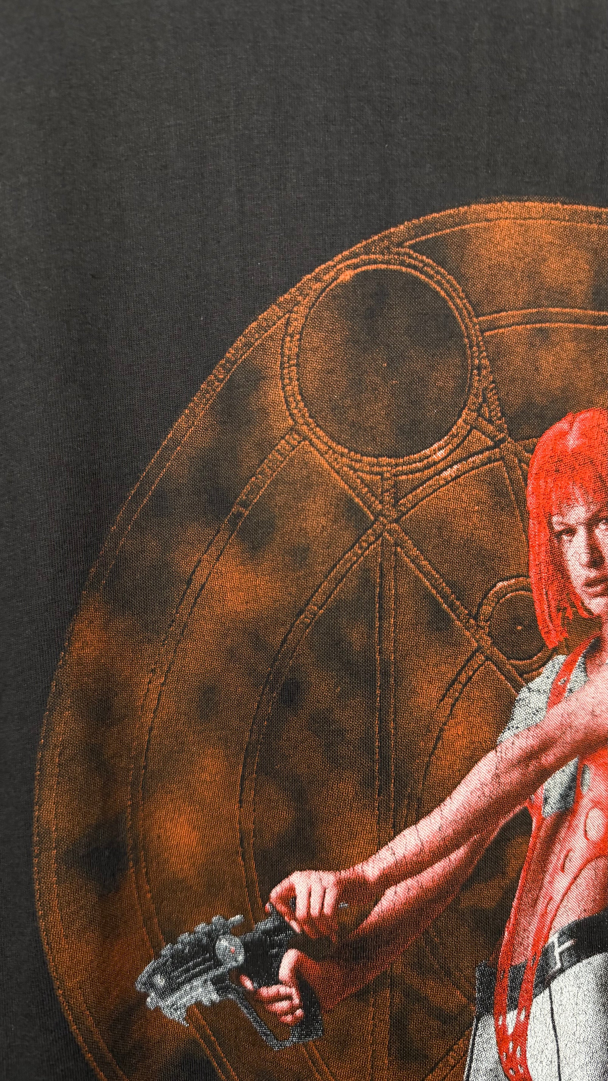 THE FIFTH ELEMENT FRENCH EURO MOVIE PROMO TEE | MULTIPASS & LEELOO SOLO | MILLA JOVOVICH