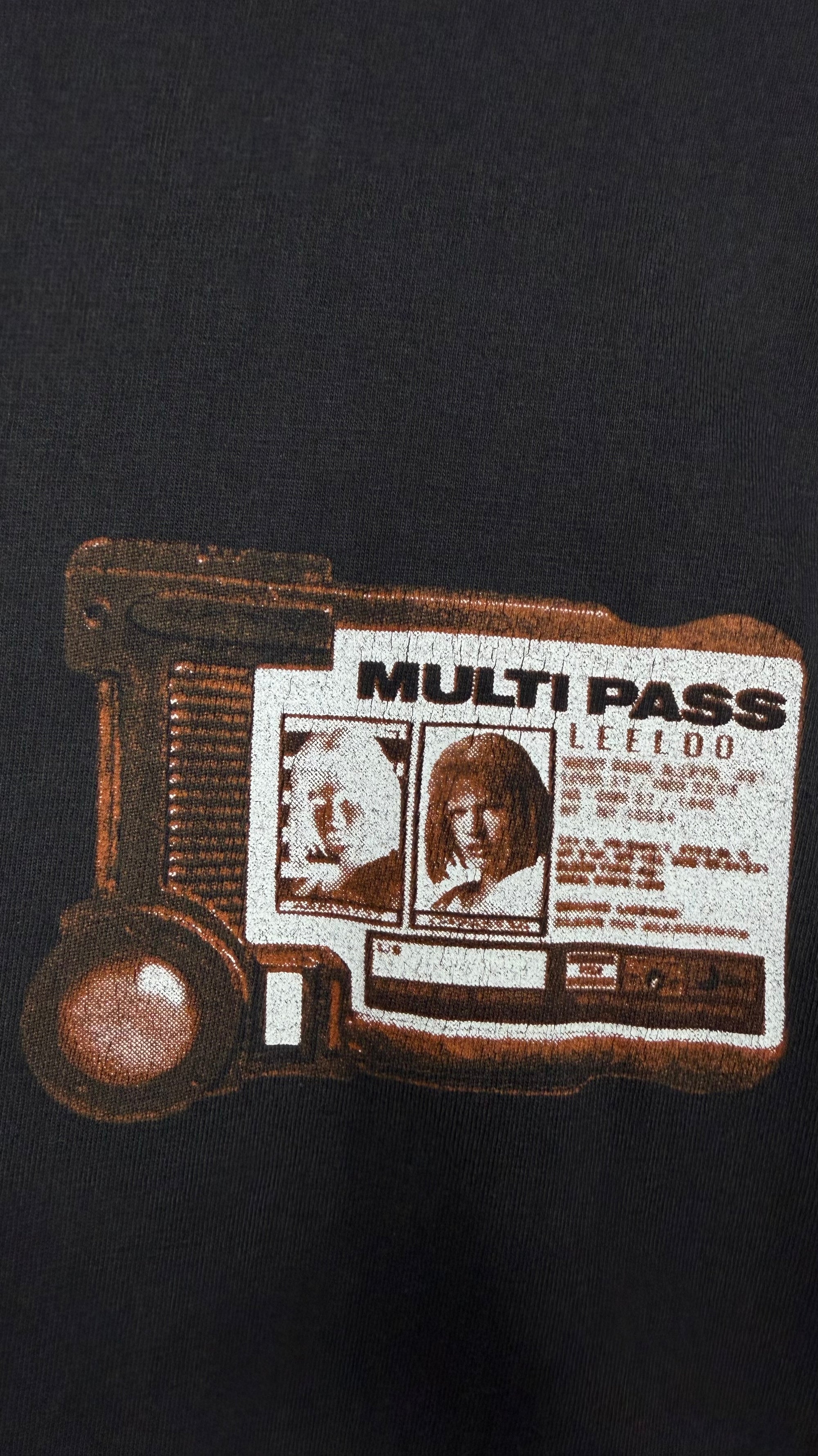 THE FIFTH ELEMENT FRENCH EURO MOVIE PROMO TEE | MULTIPASS & LEELOO SOLO | MILLA JOVOVICH