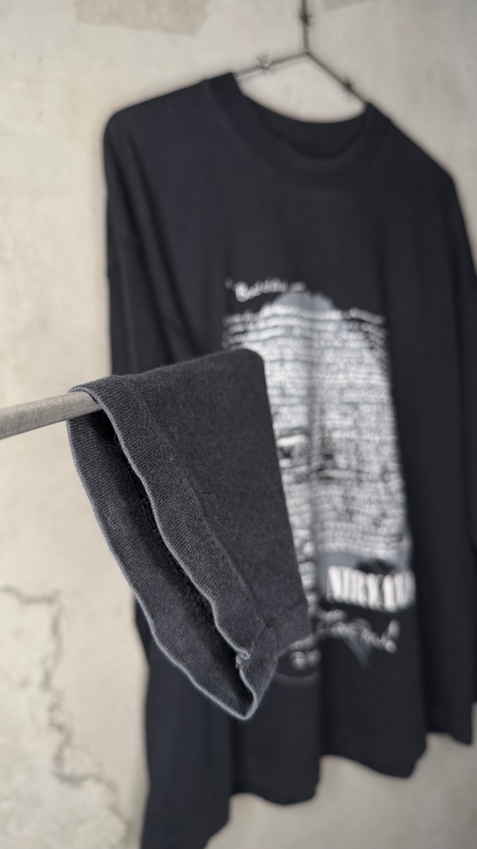 NIRVANA KURT COBAIN SUICIDE NOTE LONG SLEEVE TEE