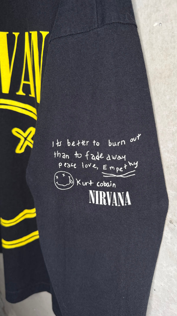 NIRVANA KURT COBAIN SUICIDE NOTE LONG SLEEVE TEE