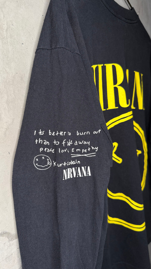 NIRVANA KURT COBAIN SUICIDE NOTE LONG SLEEVE TEE