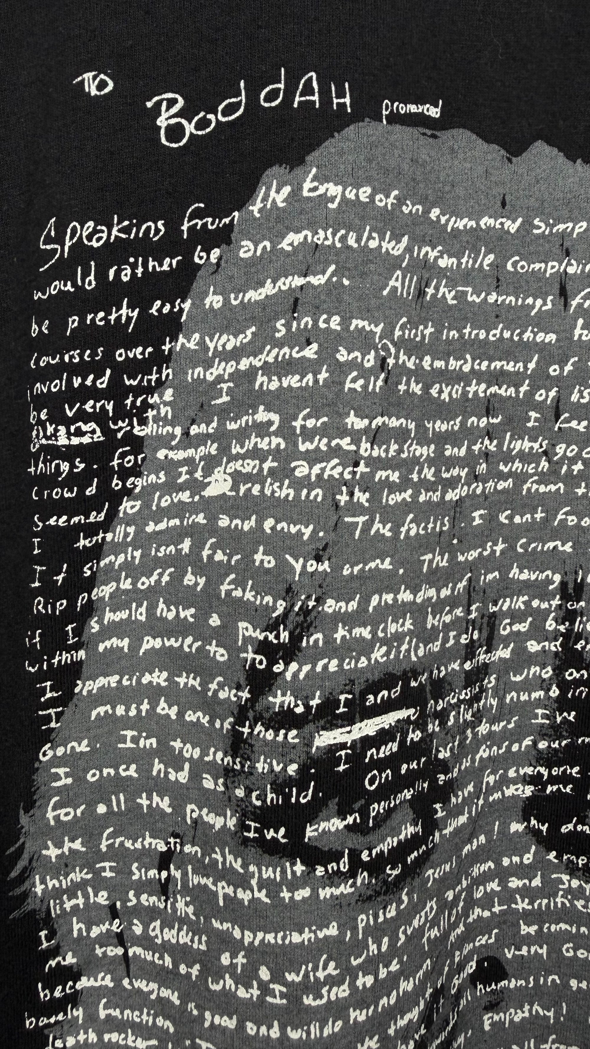 NIRVANA KURT COBAIN SUICIDE NOTE LONG SLEEVE TEE