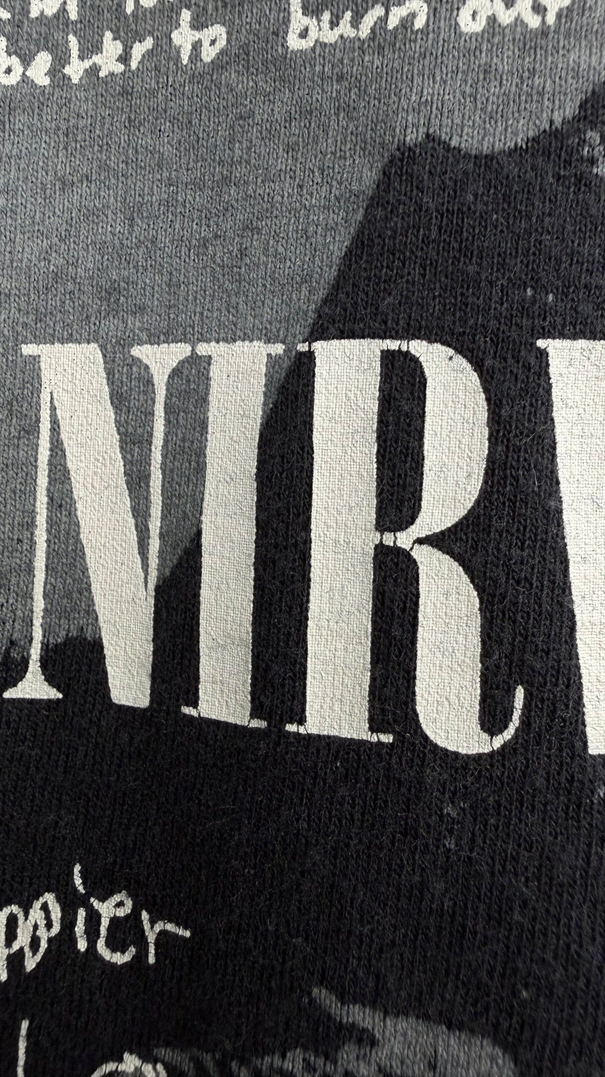 NIRVANA KURT COBAIN SUICIDE NOTE LONG SLEEVE TEE