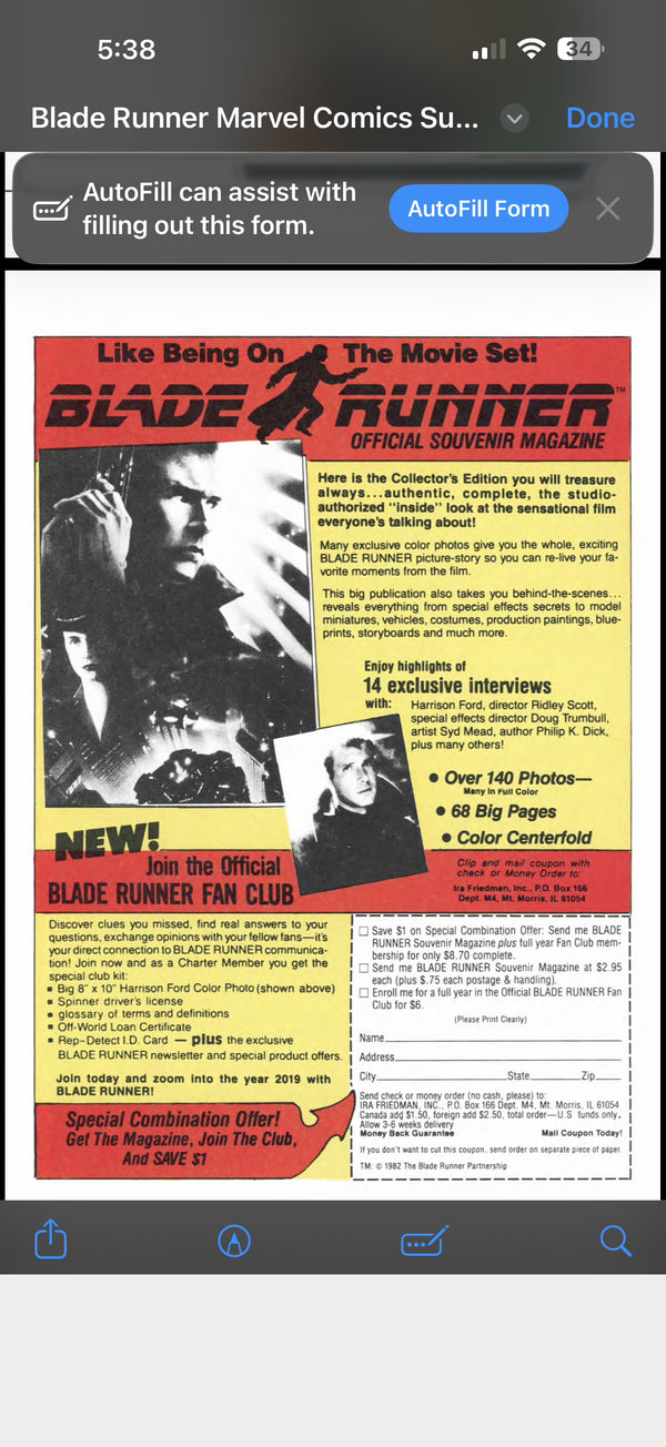 BLADE RUNNER COMIC BOOK BOOTLEG TEE | ‘WELCOME TO THE FUTURE. IF YOU’RE HUMAN LIFE IS TOUGH. IF YOU’RE A REPLICANT, YOU’RE DEAD’