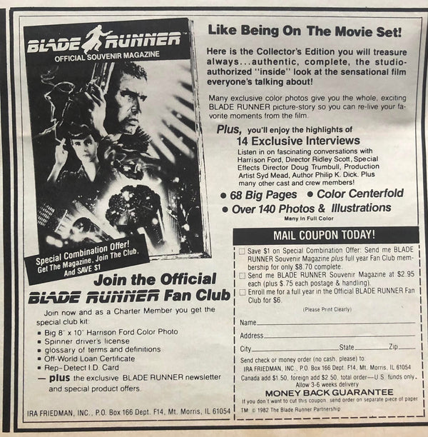 BLADE RUNNER COMIC BOOK BOOTLEG TEE | ‘WELCOME TO THE FUTURE. IF YOU’RE HUMAN LIFE IS TOUGH. IF YOU’RE A REPLICANT, YOU’RE DEAD’