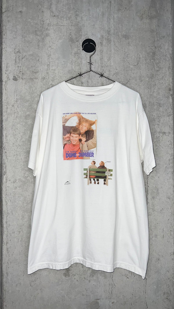 DUMB AND DUMBER MOVIE POSTER TEE | WET PAINT PARK BENCH | DUMB HAPPENS BACK HIT