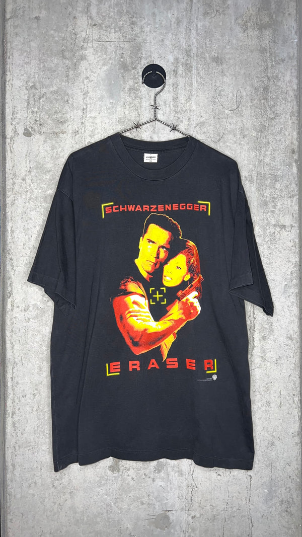 ERASER RARE GERMAN MOVIE PROMO TEE | ARNOLD SCHWARZENEGGER