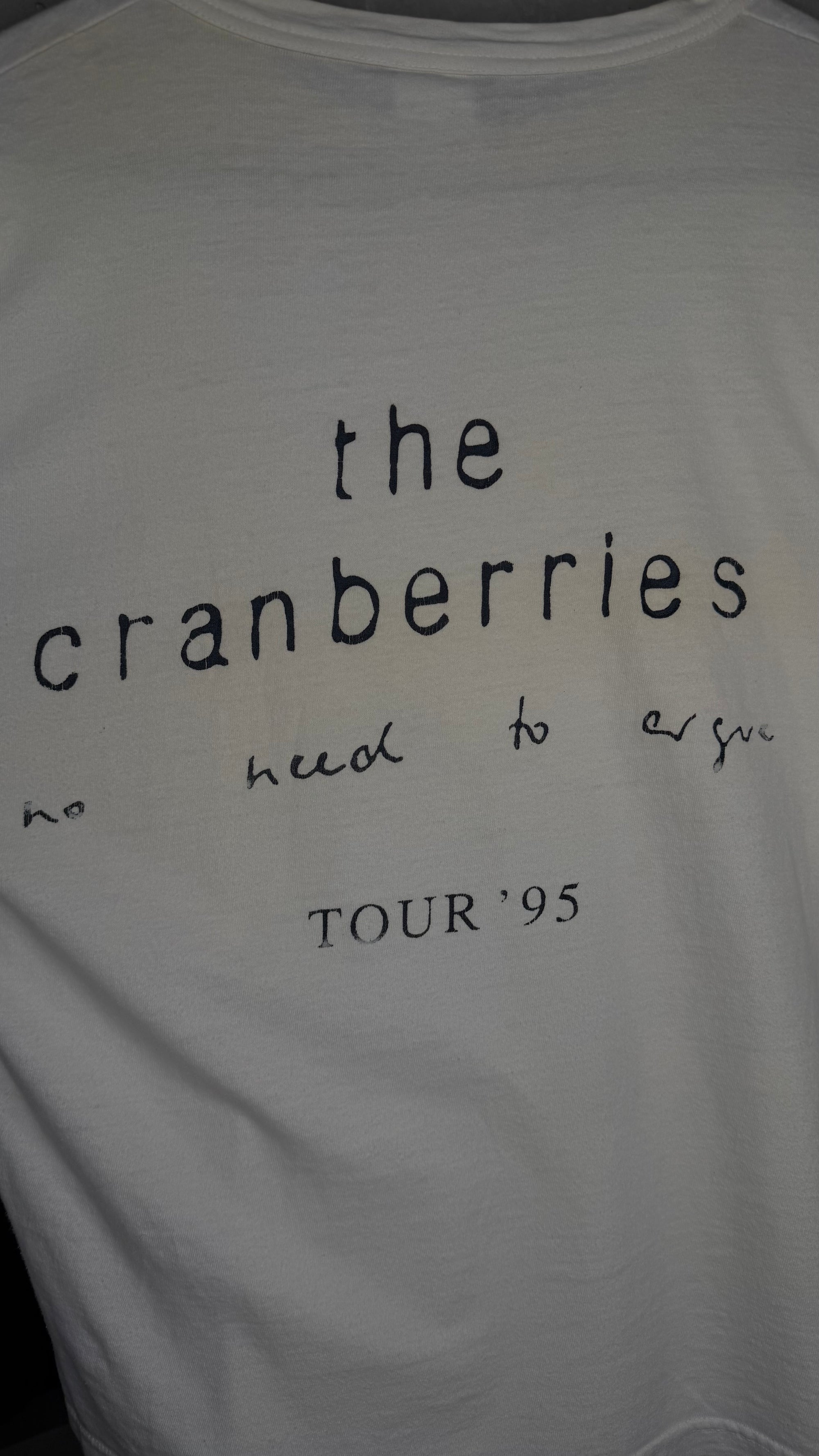 THE CRANBERRIES NO NEED TO ARGUE EURO TOUR 95’ BOOTLEG TEE