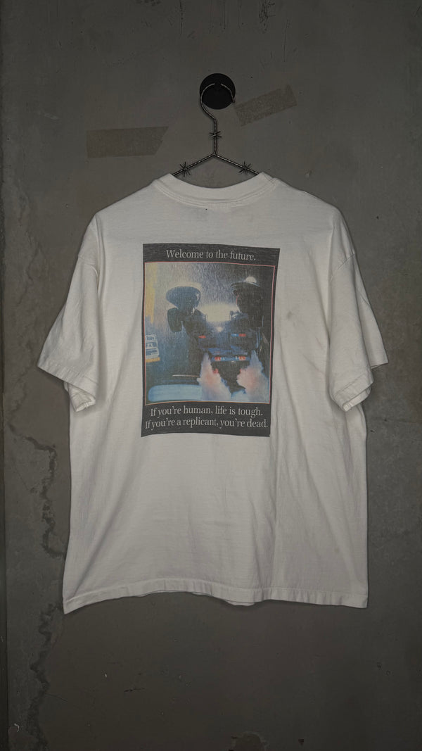 BLADE RUNNER COMIC BOOK BOOTLEG TEE | ‘WELCOME TO THE FUTURE. IF YOU’RE HUMAN LIFE IS TOUGH. IF YOU’RE A REPLICANT, YOU’RE DEAD’