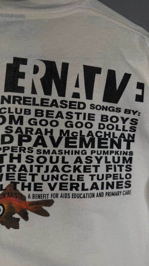 NO ALTERNATIVE 93’ GRUNGE & ALTERNATIVE COMPILATION ALBUM PROMO TEE | NIRVANA • SONIC YOUTH • SMASHING PUMPKINS • SOUNDGARDEN • RHCP • PAVEMENT & MORE