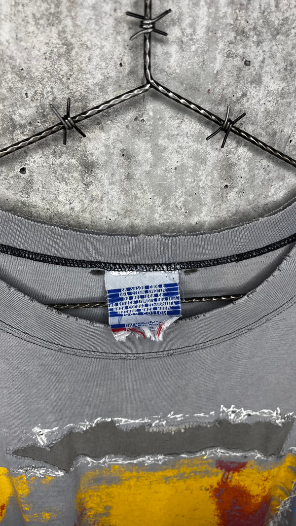 NINE INCH NAILS THE DOWNWARD SPIRAL WORLD TOUR 94’-95’ PARKING LOT TEE | RARE SPIRAL BACK HIT VARIANT | THRASHED FADER