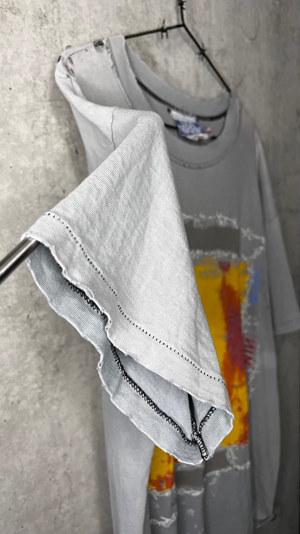 NINE INCH NAILS THE DOWNWARD SPIRAL WORLD TOUR 94’-95’ PARKING LOT TEE | RARE SPIRAL BACK HIT VARIANT | THRASHED FADER