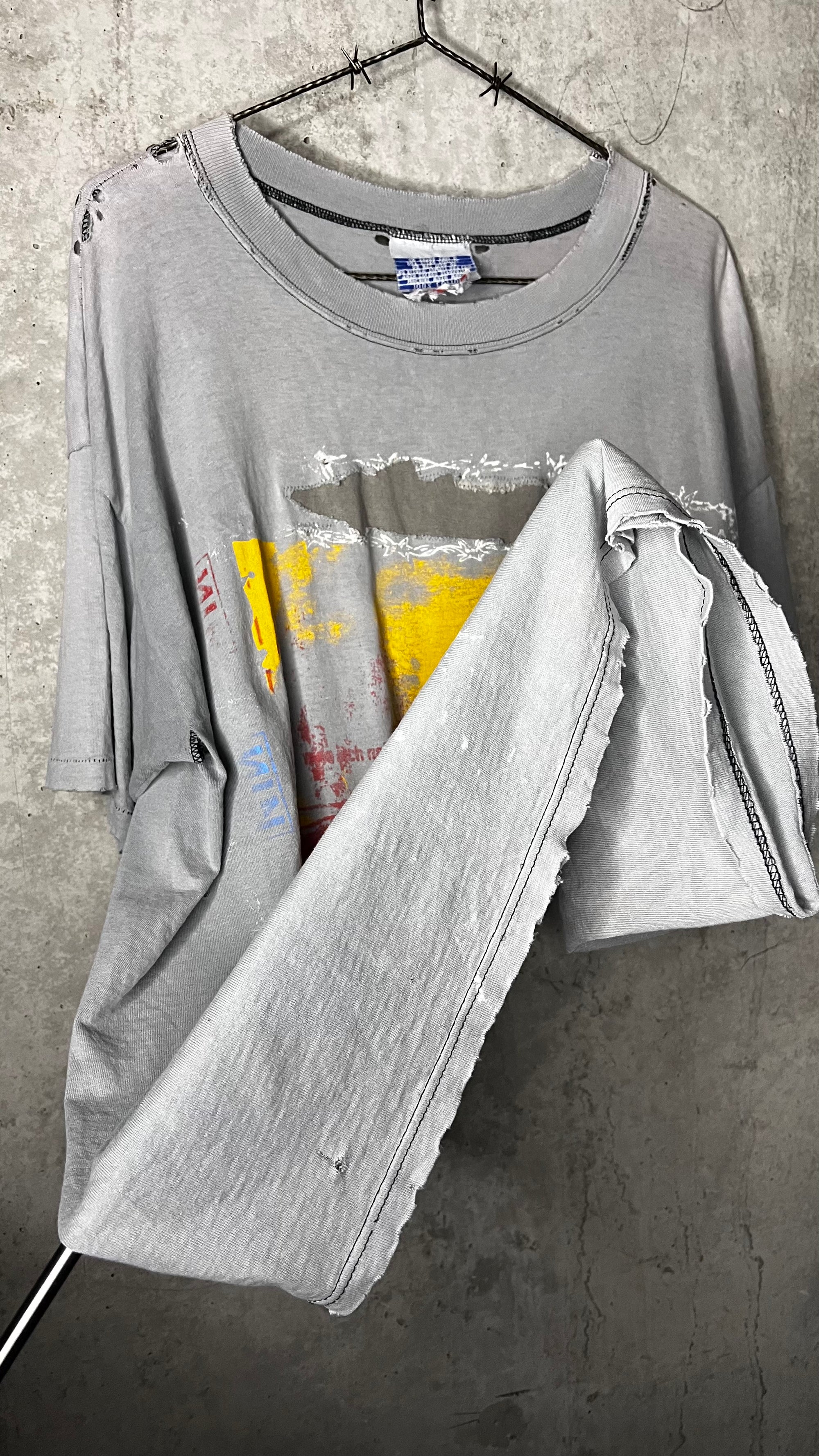 NINE INCH NAILS THE DOWNWARD SPIRAL WORLD TOUR 94’-95’ PARKING LOT TEE | RARE SPIRAL BACK HIT VARIANT | THRASHED FADER