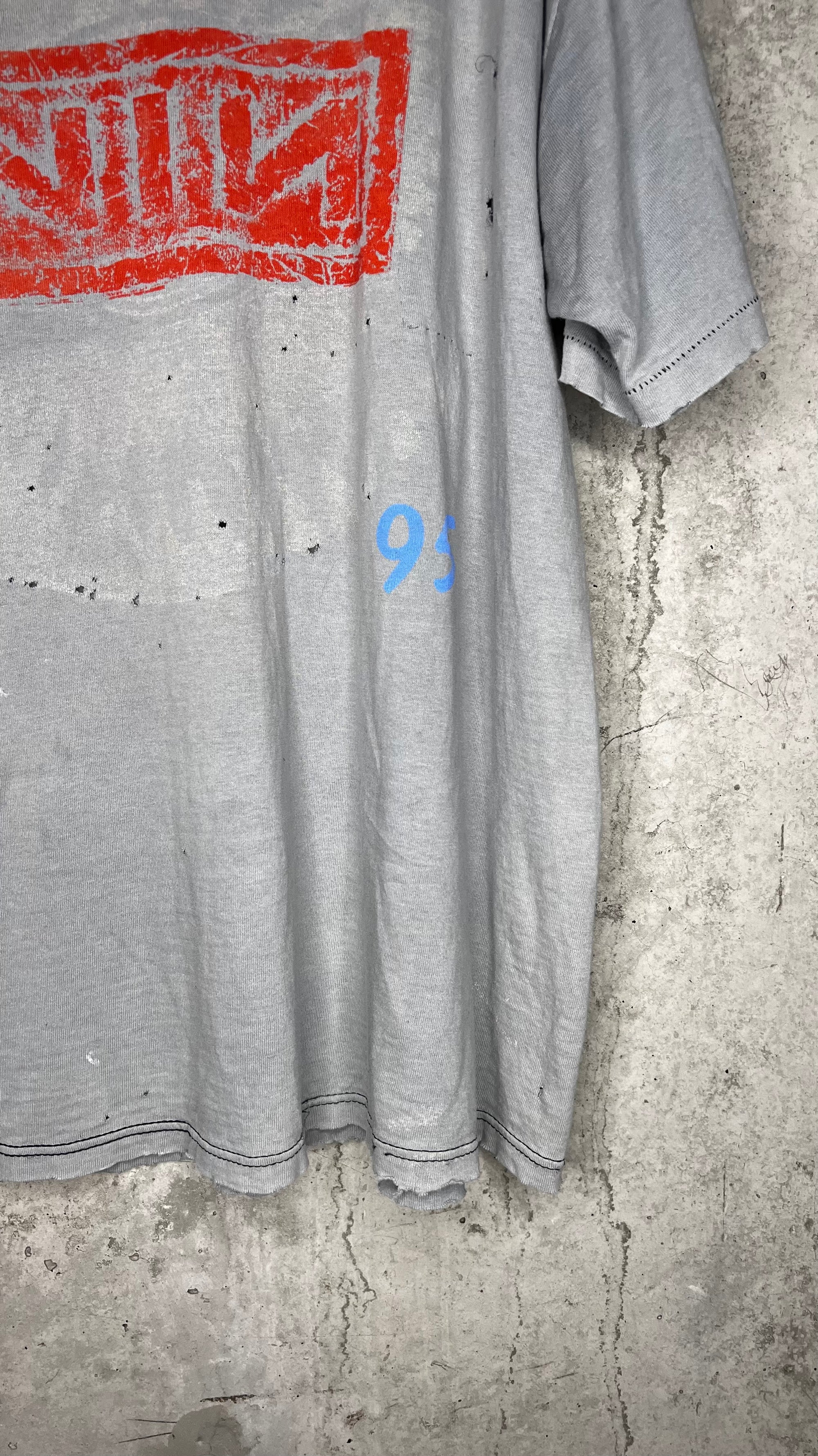 NINE INCH NAILS THE DOWNWARD SPIRAL WORLD TOUR 94’-95’ PARKING LOT TEE | RARE SPIRAL BACK HIT VARIANT | THRASHED FADER