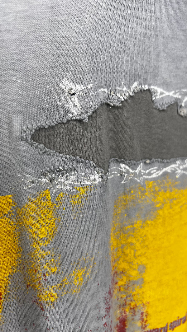 NINE INCH NAILS THE DOWNWARD SPIRAL WORLD TOUR 94’-95’ PARKING LOT TEE | RARE SPIRAL BACK HIT VARIANT | THRASHED FADER